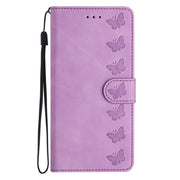 For Xiaomi Redmi Note 11 Pro 5G Global Seven Butterflies Embossed Leather Phone Case(Purple)