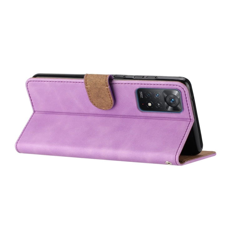 For Xiaomi Redmi Note 11 Pro 5G Global Seven Butterflies Embossed Leather Phone Case(Purple)