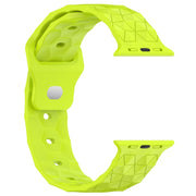Football Texture Silicone Watch Band For Apple Watch SE 2022 40mm(Limes Green)