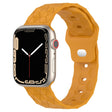 Football Texture Silicone Watch Band For Apple Watch SE 44mm(Yellow) - Watch Bands by PMC TechLife | Online Shopping South Africa | PMC TechLife
