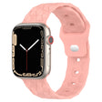Football Texture Silicone Watch Band For Apple Watch 2 38mm(Pink) - Watch Bands by PMC TechLife | Online Shopping South Africa | PMC TechLife