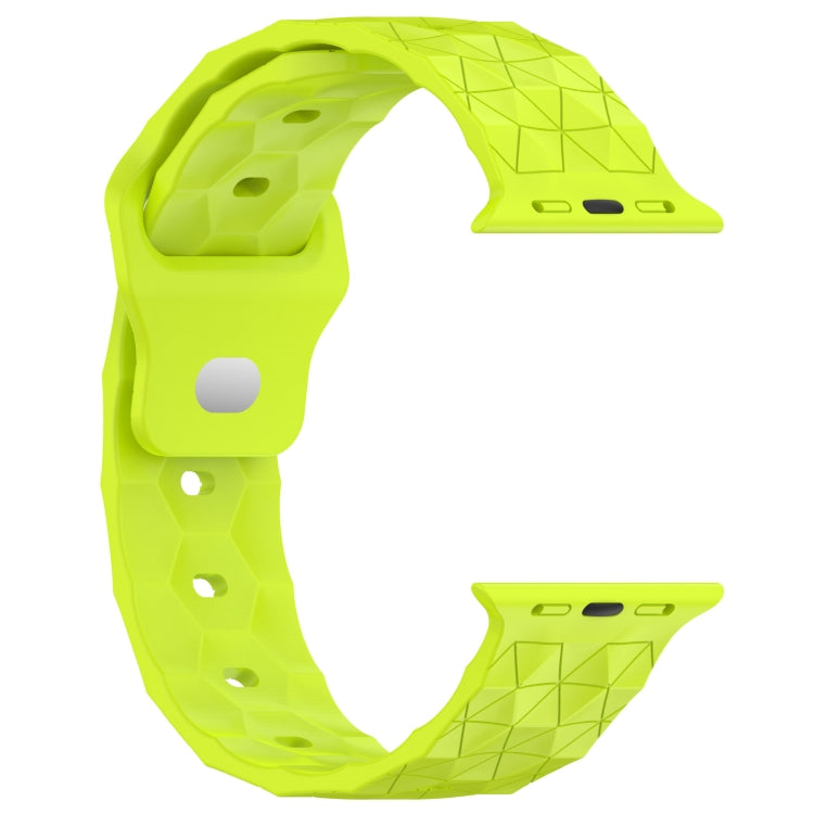 Football Texture Silicone Watch Band For Apple Watch 2 38mm(Limes Green)