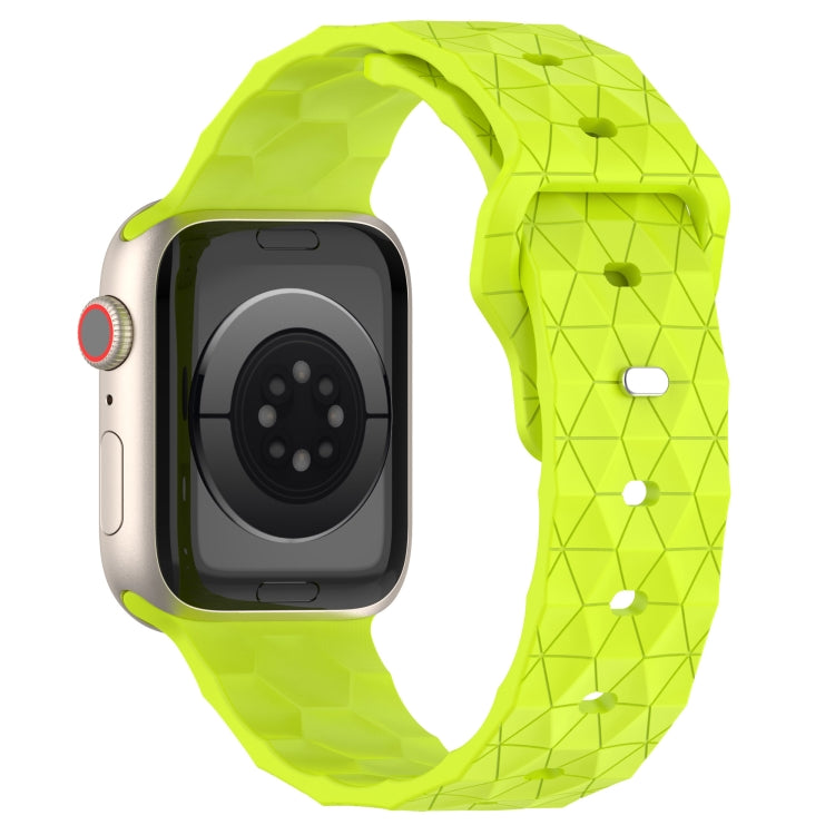 Football Texture Silicone Watch Band For Apple Watch 2 38mm(Limes Green)