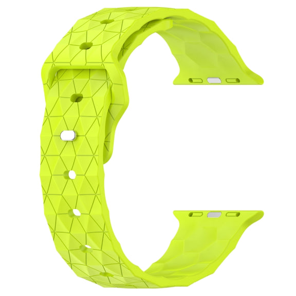 Football Texture Silicone Watch Band For Apple Watch 2 42mm(Limes Green)