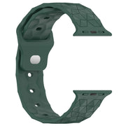 Football Texture Silicone Watch Band For Apple Watch 2 42mm(Pine Green)