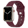 Football Texture Silicone Watch Band For Apple Watch 38mm(Wine Red) - Watch Bands by PMC TechLife | Online Shopping South Africa | PMC TechLife