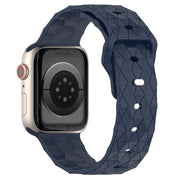 Football Texture Silicone Watch Band For Apple Watch 38mm(Midnight Blue)