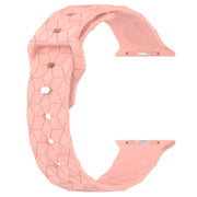 Football Texture Silicone Watch Band For Apple Watch 42mm(Pink)