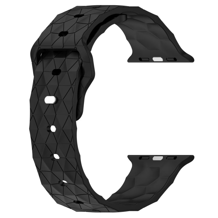 Football Texture Silicone Watch Band For Apple Watch 42mm(Black)
