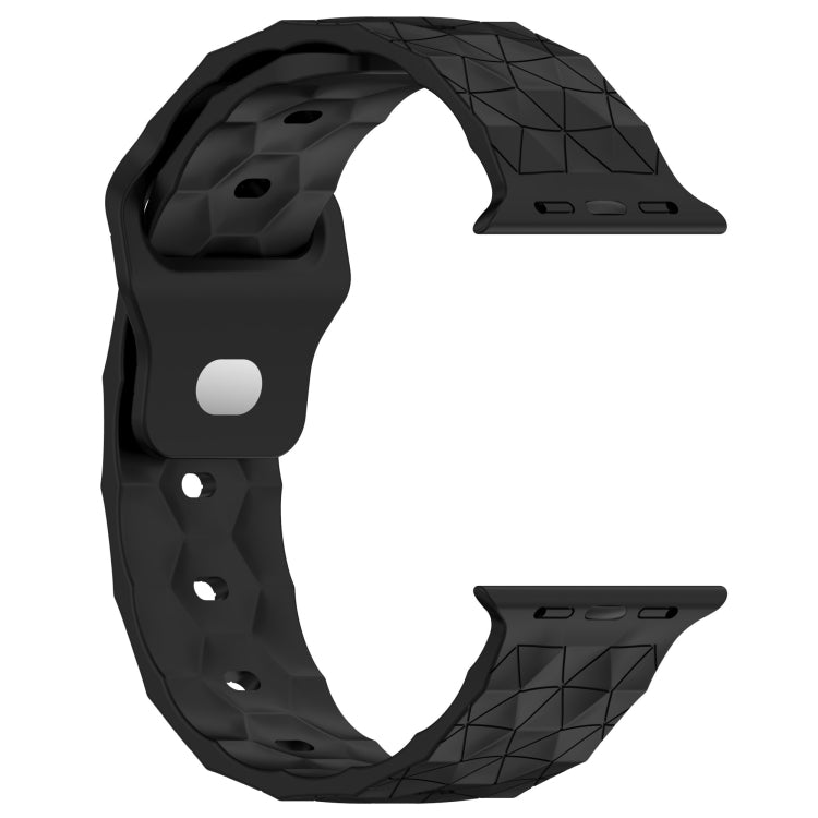 Football Texture Silicone Watch Band For Apple Watch 42mm(Black)