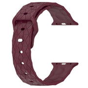 Football Texture Silicone Watch Band For Apple Watch 42mm(Wine Red)