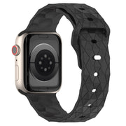 Football Texture Silicone Watch Band For Apple Watch 42mm(Dark Grey)
