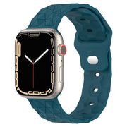 Football Texture Silicone Watch Band For Apple Watch 42mm(Dark Blue)