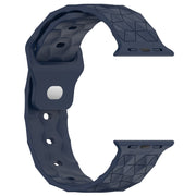 Football Texture Silicone Watch Band For Apple Watch 42mm(Midnight Blue)