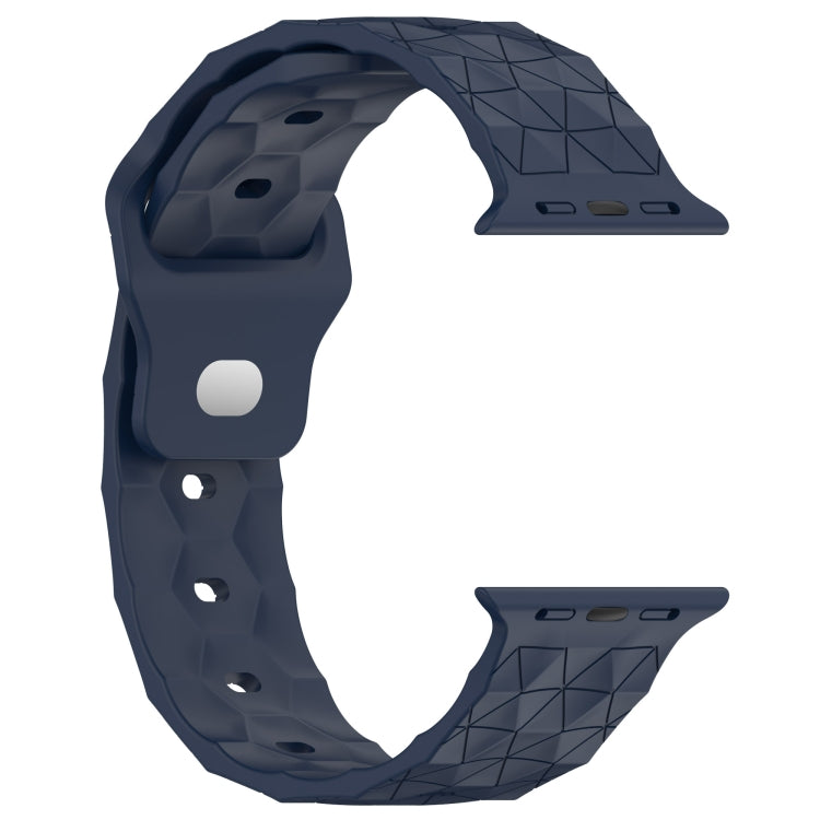 Football Texture Silicone Watch Band For Apple Watch 42mm(Midnight Blue)
