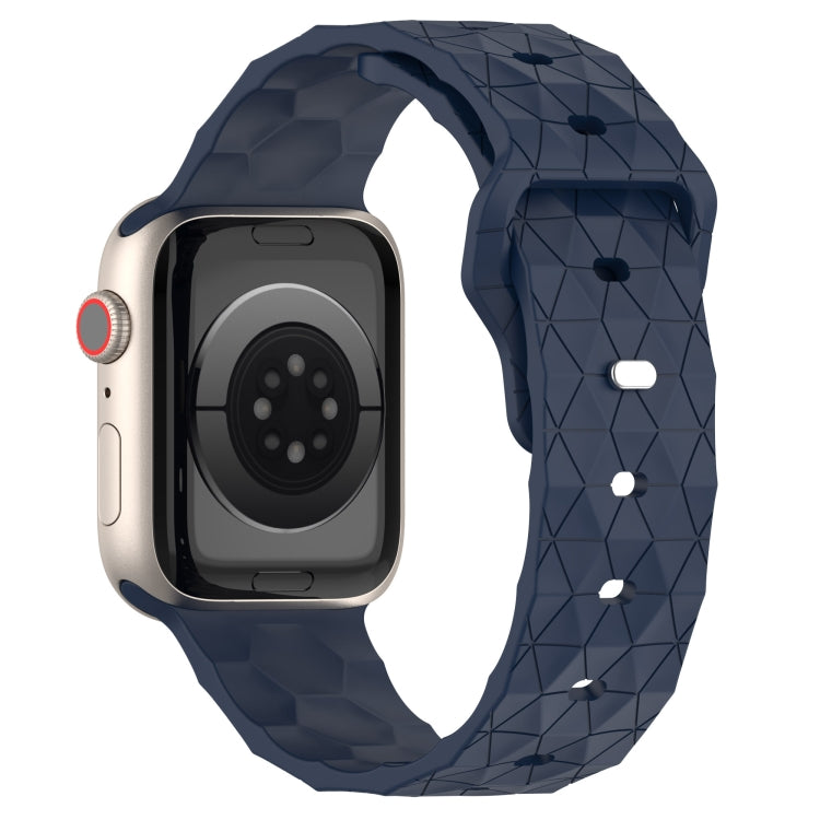 Football Texture Silicone Watch Band For Apple Watch 42mm(Midnight Blue)
