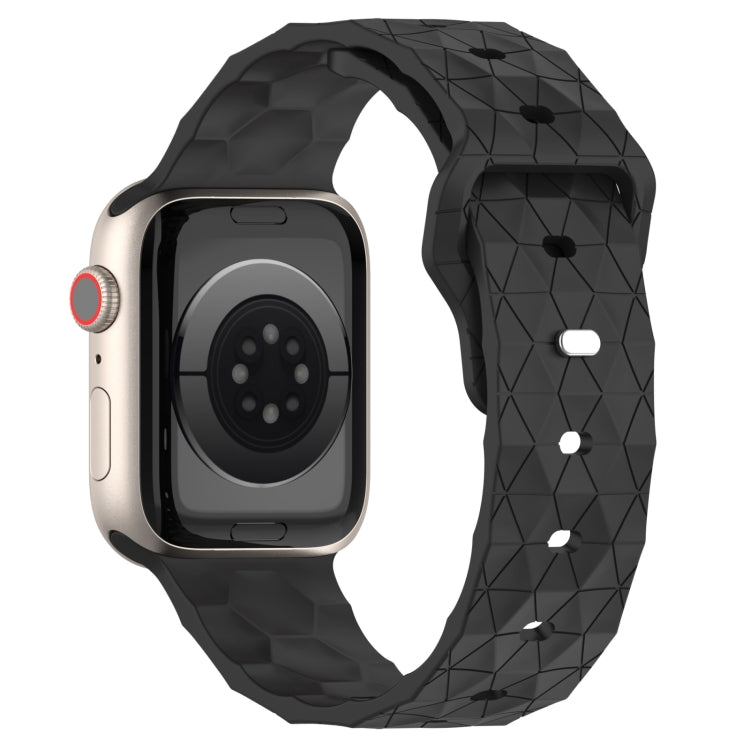 Football Texture Silicone Watch Band For Apple Watch 9 45mm(Dark Grey)