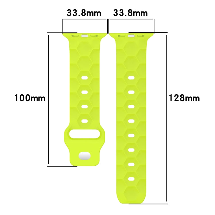 Football Texture Silicone Watch Band For Apple Watch 4 44mm(Orange)