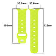 Football Texture Silicone Watch Band For Apple Watch 4 40mm(White)