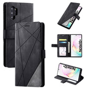 For Samsung Galaxy Note 10 Pro Skin Feel Splicing Horizontal Flip Leather Case with Holder & Card Slots & Wallet & Photo Frame(Black)