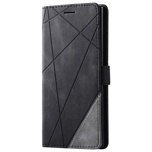 For Samsung Galaxy Note 10 Pro Skin Feel Splicing Horizontal Flip Leather Case with Holder & Card Slots & Wallet & Photo Frame(Black)
