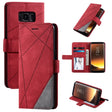 For Samsung Galaxy S8 Skin Feel Splicing Horizontal Flip Leather Case with Holder & Card Slots & Wallet & Photo Frame(Red) - Galaxy Phone Cases by PMC TechLife | Online Shopping South Africa | PMC TechLife | Buy Now Pay Later Mobicred