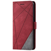 For Samsung Galaxy S8 Skin Feel Splicing Horizontal Flip Leather Case with Holder & Card Slots & Wallet & Photo Frame(Red)