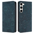 For Samsung Galaxy S23+ 5G Ethnic Embossed Adsorption Leather Phone Case(Blue) - free shipping - PMC TechLife - Order now!