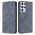 For Samsung Galaxy S21 Ultra 5G Ethnic Embossed Adsorption Leather Phone Case(Grey) - free shipping - PMC TechLife - Order now!