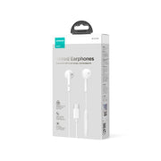 JOYRO0M JR-EC05 Type-C Half In-Ear Wired Earphone, Length: 1.2m(White)