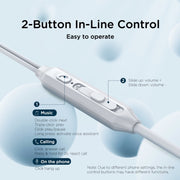 JOYROOM JR-EC06 Type-C Metal In-Ear Wired Earphone, Length: 1.2m(White)
