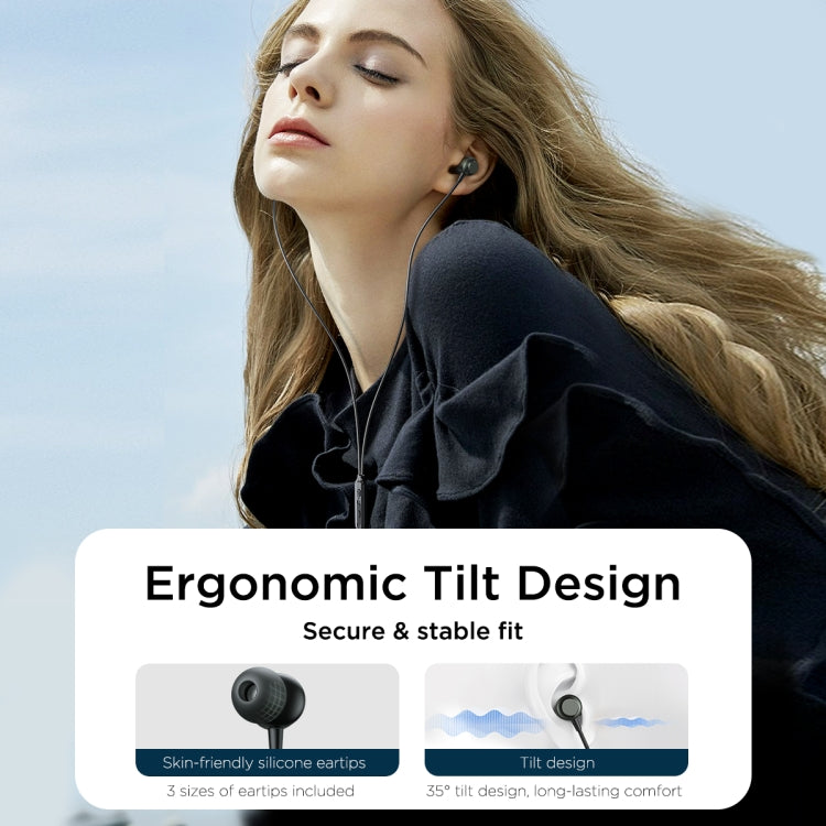 JOYROOM JR-EC06 Type-C Metal In-Ear Wired Earphone, Length: 1.2m(Dark Grey)