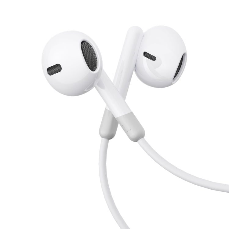 JOYROOM JR-EW01 3.5mm Half In-Ear Wired Earphone, Length: 1.2m(White)
