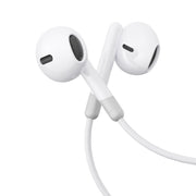 JOYROOM JR-EW01 3.5mm Half In-Ear Wired Earphone, Length: 1.2m(White)
