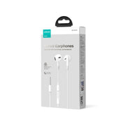 JOYROOM JR-EW01 3.5mm Half In-Ear Wired Earphone, Length: 1.2m(White)