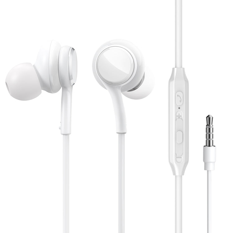 JOYRO0M JR-EW02 3.5mm In-Ear Wired Earphone, Length: 1.2m(White)