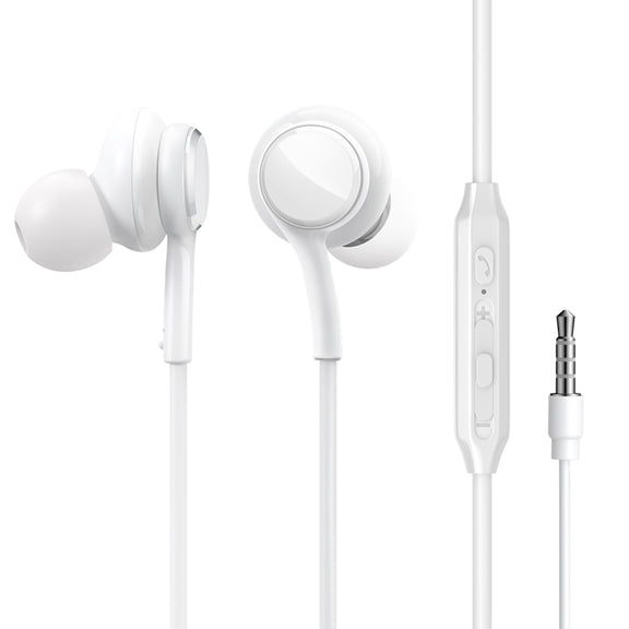 JOYRO0M JR-EW02 3.5mm In-Ear Wired Earphone, Length: 1.2m(White)