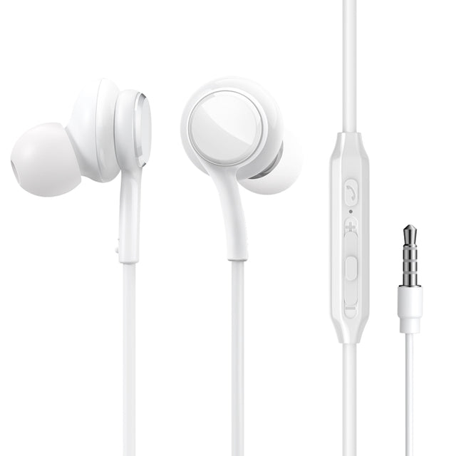JOYRO0M JR-EW02 3.5mm In-Ear Wired Earphone, Length: 1.2m(White)