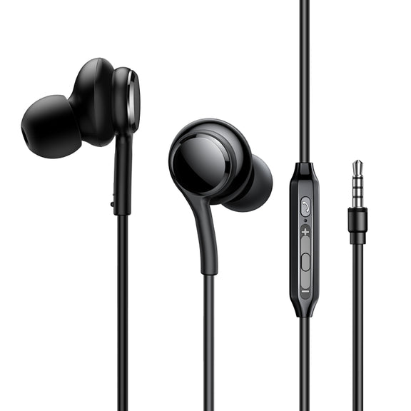 JOYRO0M JR-EW02 3.5mm In-Ear Wired Earphone, Length: 1.2m(Black)
