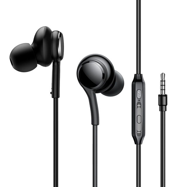 JOYRO0M JR-EW02 3.5mm In-Ear Wired Earphone, Length: 1.2m(Black)