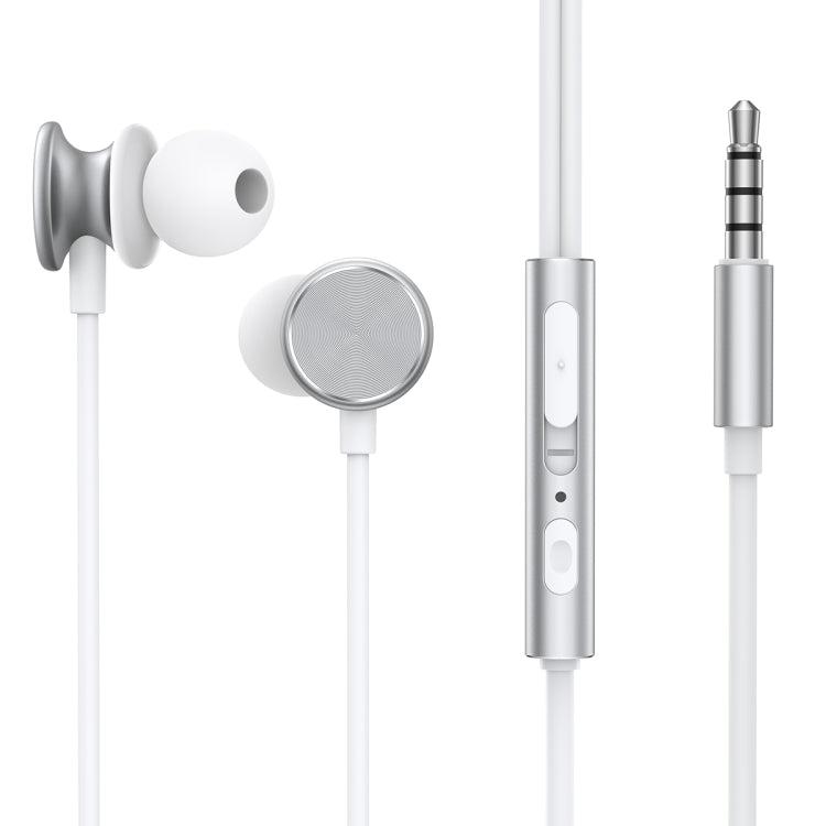 JOYROOM JR-EW03 3.5mm In-Ear Metal Wired Earphone, Length: 1.2m(White)