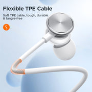 JOYROOM JR-EW03 3.5mm In-Ear Metal Wired Earphone, Length: 1.2m(White)