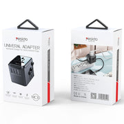 Yesido MC-10 3 USB + Type-C Ports Multi-function Universal Travel Adapter Plug(Black)