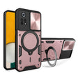 For Xiaomi Poco X4 Pro 5G CD Texture Sliding Camshield Magnetic Holder Phone Case(Pink) - free shipping - PMC TechLife - Order now!