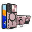 For Xiaomi Redmi Note 11 4G CD Texture Sliding Camshield Magnetic Holder Phone Case(Pink) - free shipping - PMC TechLife - Order now!