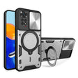 For Xiaomi Redmi Note 11 4G CD Texture Sliding Camshield Magnetic Holder Phone Case(Silver) - free shipping - PMC TechLife - Order now!