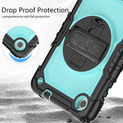 For Lenovo Tab M8 4th Gen Silicone Hybrid PC Tablet Case with Shoulder Strap(Light Blue PC)