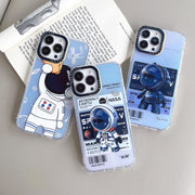 For iPhone 12 Pro Max Astronaut Pattern Shockproof PC Protective Phone Case(Black)