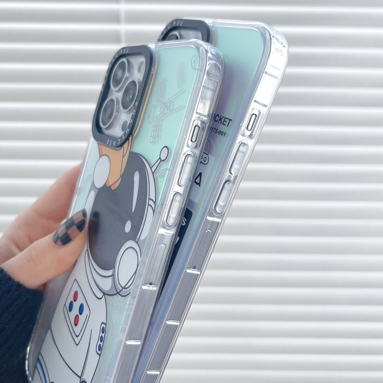 For iPhone 12 Pro Max Astronaut Pattern Shockproof PC Protective Phone Case(Black)