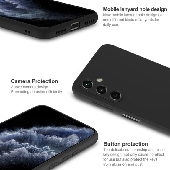 For Samsung Galaxy A24 4G IMAK UC-3 Series Shockproof Frosted TPU Phone Case(Black)